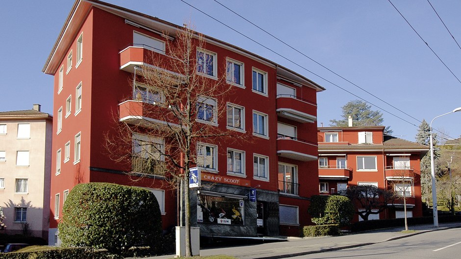 Façade d'immeuble locatif rénovée par G. Pucci SA