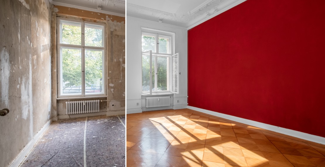 Application de peinture intérieure et extérieure : murs, plafonds, boiseries et façades